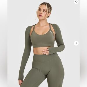 Oner Active Soft Motion Long Sleeve Shrug Alpine Green Size S